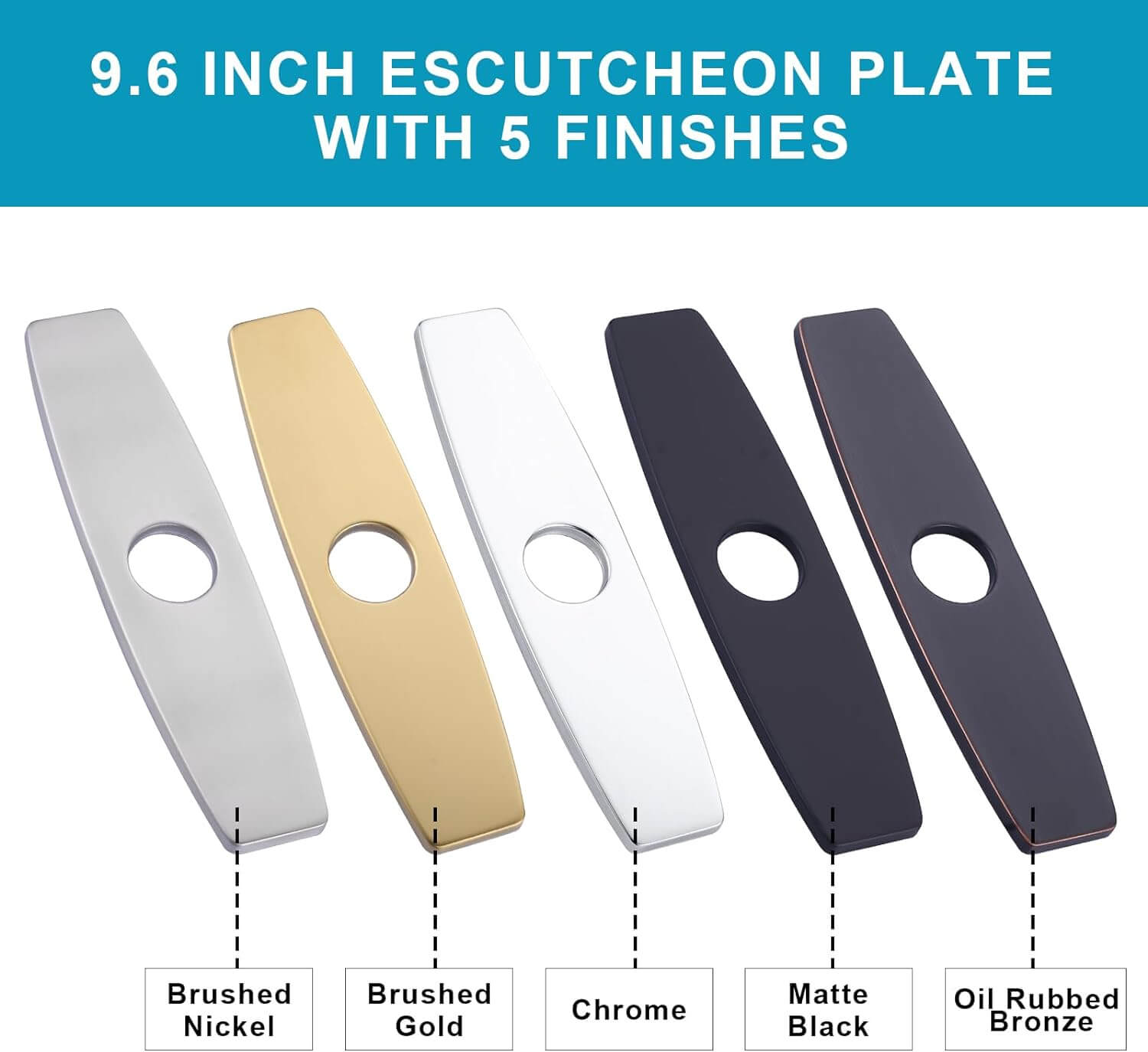 ARCORA 9.6 Inch Chrome Faucet Hole Cover Stainless Steel Deck Plate 4 ARCORA 9.6 Inch Chrome Faucet Hole Cover Stainless Steel Deck Plate - Faucet Accessories - 4