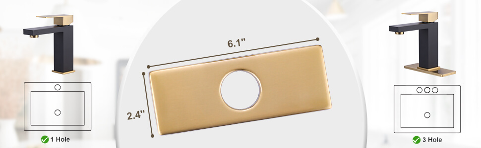 ARCORA Modern Black and Gold Bathroom Sink Faucet with Drain for 1 Or 3 Hole 5 ARCORA Modern Black and Gold Bathroom Sink Faucet with Drain for 1 Or 3 Hole - Hot Bathroom Faucets - 5