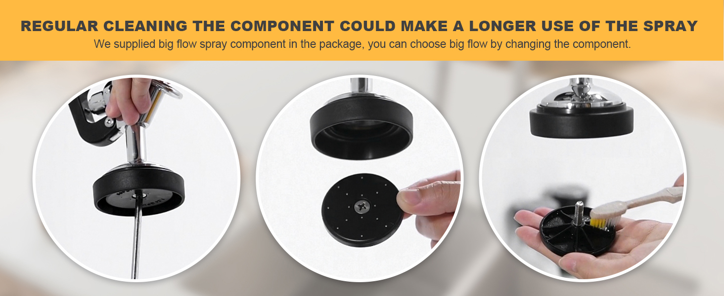 8 Inch Center Wall Mount Kitchen Commercial Sink Faucet with 9.6" Add-on Swing Spout 25" Height Faucet with Pull Down Spray 3 8 Inch Center Wall Mount Kitchen Commercial Sink Faucet with 9.6