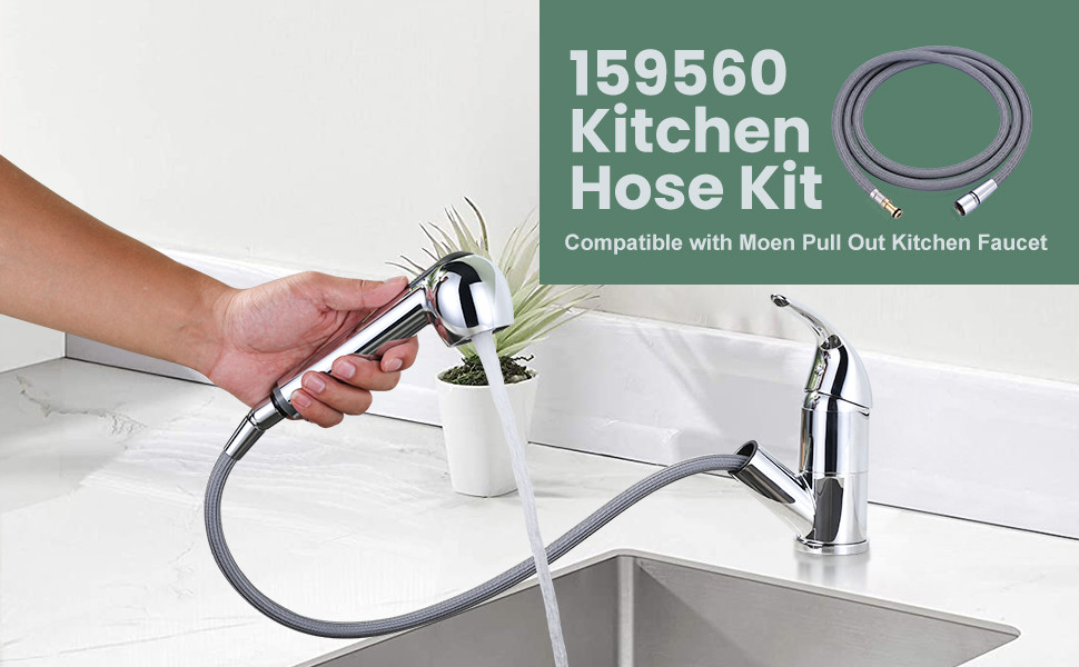 ARCORA Kitchen Pull Out Faucet Hose Replacement Part ONLY Compatible with Moen 3 ARCORA Kitchen Pull Out Faucet Hose Replacement Part ONLY Compatible with Moen - Faucet Accessories - 3