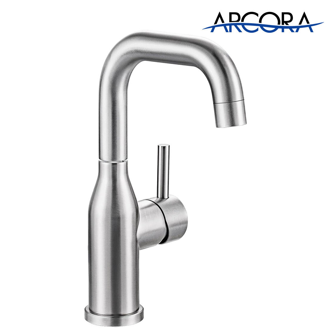 ARCORA  Single Hole Brushed Nickel Bar Sink Faucet with cUPC Supply Lines
