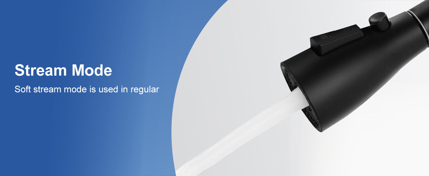 ARCORA 3-Function Matte Black Kitchen Faucet Spray Head Replacement with 9 Adapters 3 ARCORA 3-Function Matte Black Kitchen Faucet Spray Head Replacement with 9 Adapters - Faucet Accessories - 3