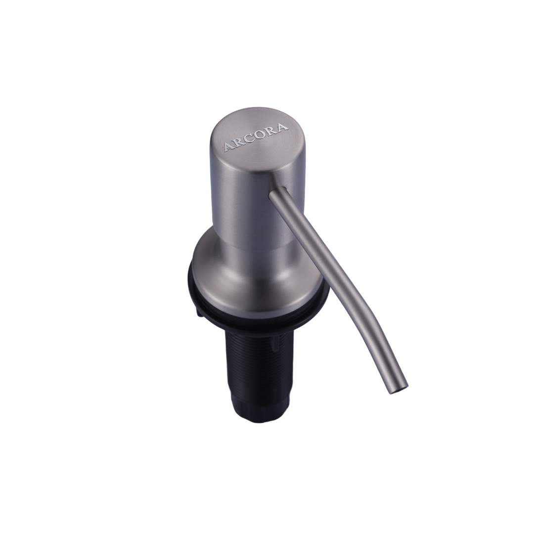 ARCORA Brushed Nickel Built-in Soap Dispenser for Kitchen Sink
