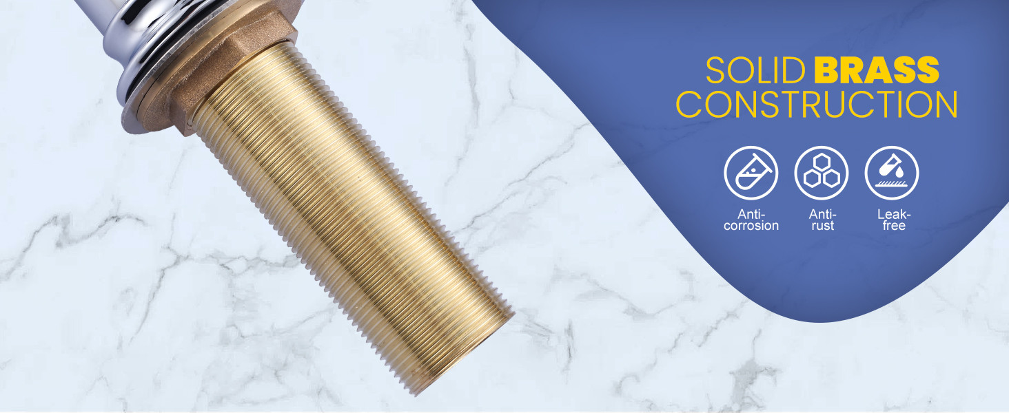 ARCORA Chrome Brass Bridge Faucet with Pull Down Sprayer for Farmhouse RV Laundry 7 ARCORA Chrome Brass Bridge Faucet with Pull Down Sprayer for Farmhouse RV Laundry - Pull Down Kitchen Faucets - 7