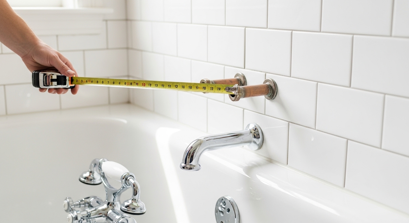 tub spout measurement