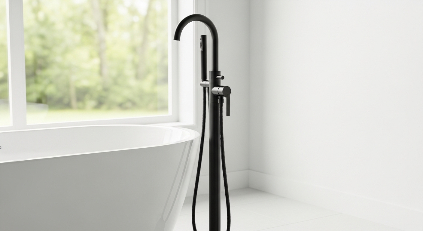 freestanding tub faucet with shower