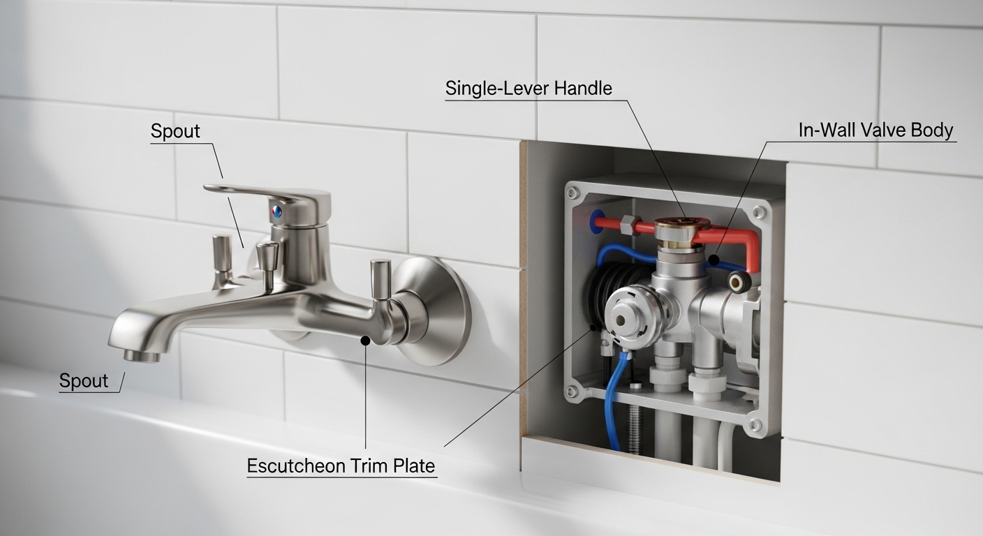 how to change bathroom faucet tub
