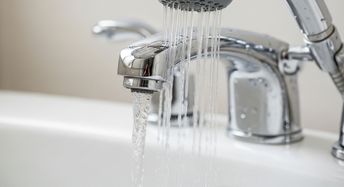 tub spout leaking when shower is on
