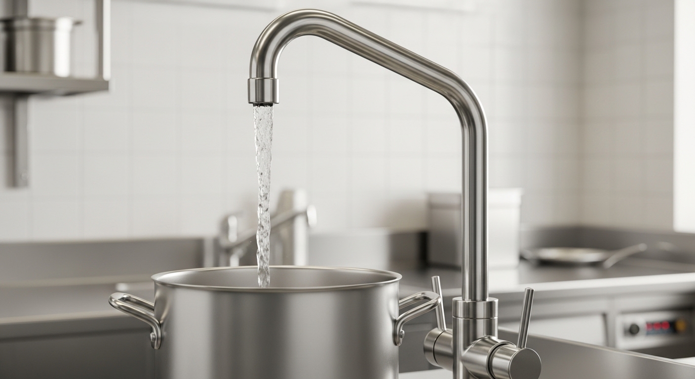 commercial kitchen tap flow rate