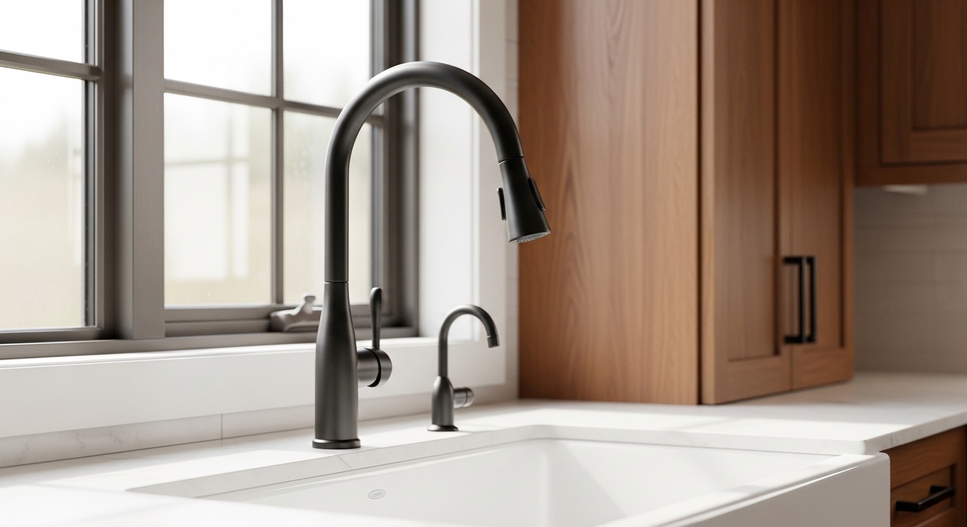 matte black modern faucet