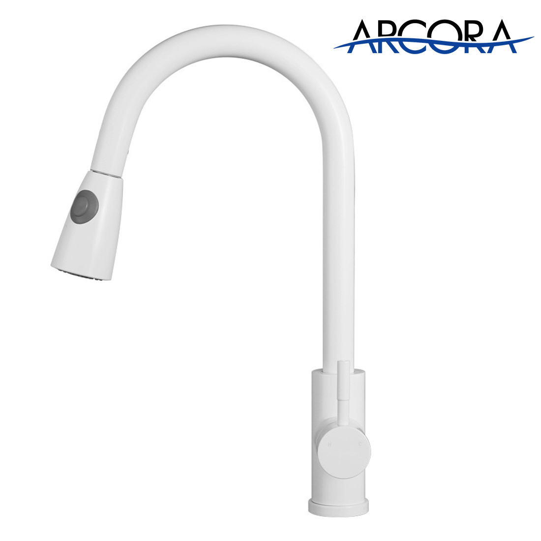 ARCORA White Kitchen Faucet Pull Down