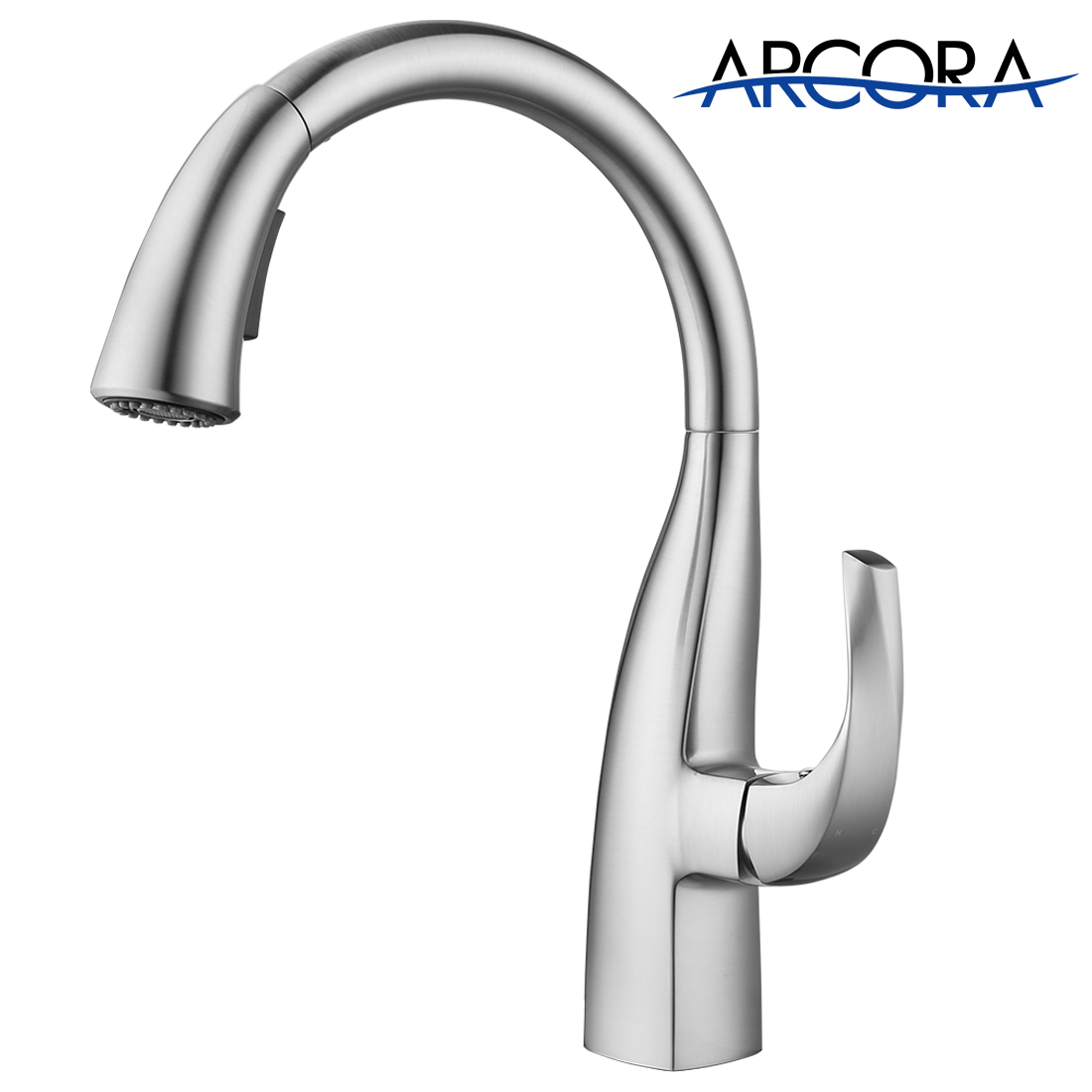 Arcora Gooseneck Kitchen Faucet With Pull Out Sprayer