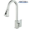 ARCORA Kitchen Sink Faucets Square Pull Down Brushed Nickel