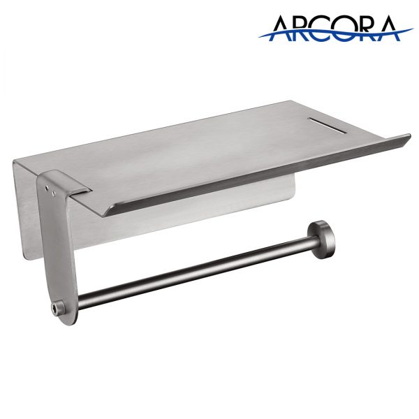 ARCORA Toilet Paper Holder With Cell Phone Shelf
