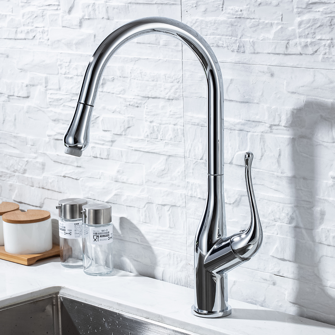 Arcora Chrome Kitchen Sink Faucet With Pull Out Sprayer Arcorafaucet