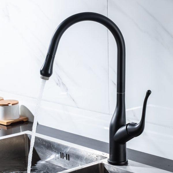 Simplice Kitchen Faucet Matte Black with Pull Down Sprayer 1