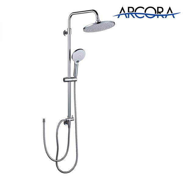 3 Arcora Thermostatic Shower System Chrome With Rainfall Shower 1 1
