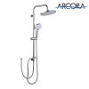 3 Arcora Thermostatic Shower System Chrome With Rainfall Shower 1 2