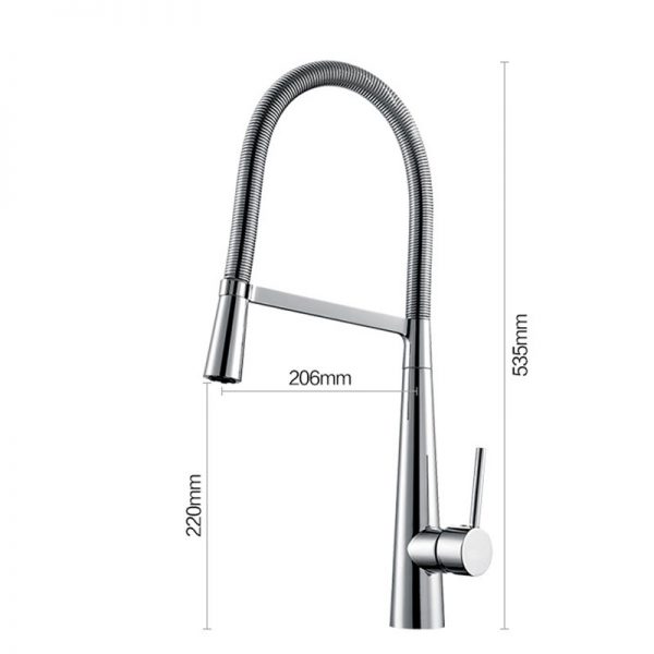 5 Solid Stainless Steel Luxury Gourmet Spring Coil Kitchen Faucet With Metal Sprayer 5