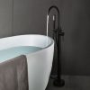 Arcora Freestanding Bathtub Faucet Black with Handheld Shower 1