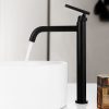 黑 Arcora Tall Bathroom Vessel Sink Faucet matte black