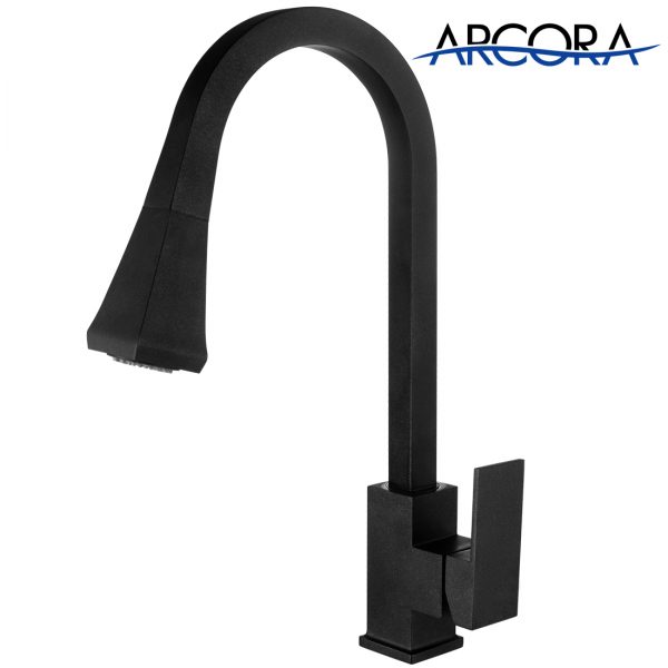 Kitchen Faucet with Pull Down Sprayer Granite black 2