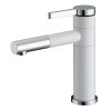 arcora bathroom vessel faucet single handle basin faucet brass 360 swivel white bathroom sink faucet basin mixer tap 1 scaled 1
