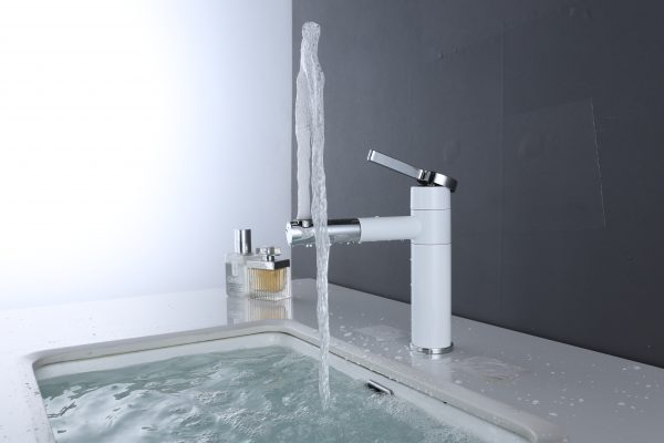 arcora bathroom vessel faucet single handle basin faucet brass 360 swivel white bathroom sink faucet basin mixer tap 3 scaled