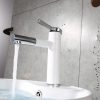 arcora bathroom vessel faucet single handle basin faucet brass 360 swivel white bathroom sink faucet basin mixer tap 4 scaled