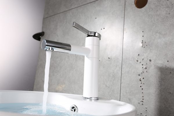 arcora bathroom vessel faucet single handle basin faucet brass 360 swivel white bathroom sink faucet basin mixer tap 4 scaled