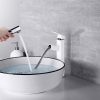 arcora white bathroom vessel sink faucet lavatory single hole single handle tall basin sink faucet with pull out sprayer and rotating spout 1 scaled