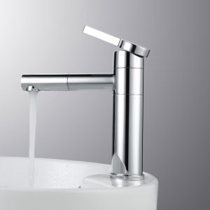 Arcora Modern Single Hole Bathroom Faucet, Single Handle Bathroom Faucet Chrome with Swivel Spout