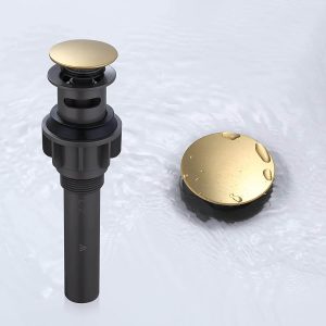ARCORA Brushed Gold Bathroom Sink Pop up Drain with Overflow
