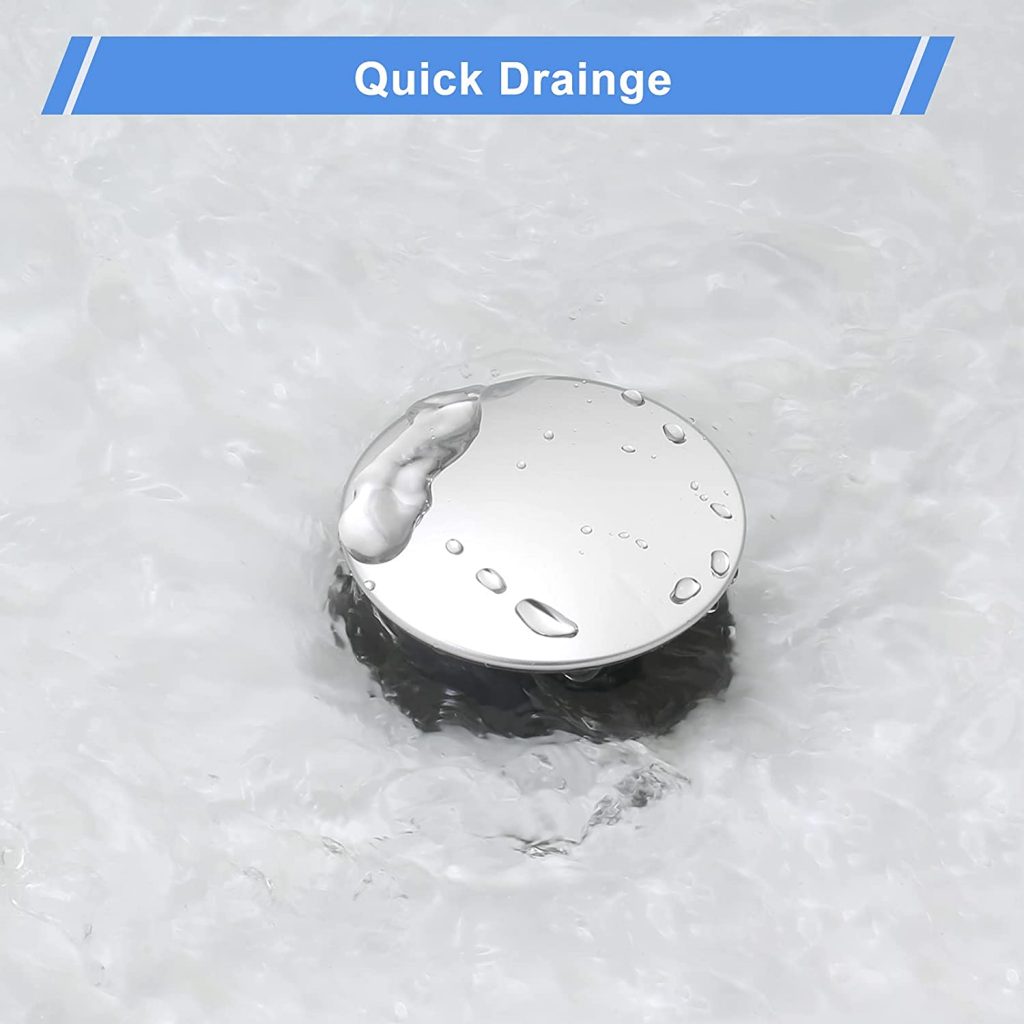 ARCORA Chrome Bathroom Sink Pop up Drain with Overflows