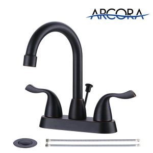 ARCORA 4 Inch Centerset Bathroom Faucet Oil Rubbed Bronze
