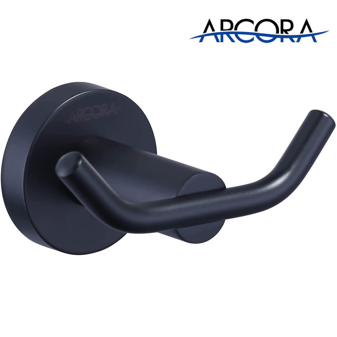 ARCORA Black SUS 304 Stainless Steel Towel Hooks for Bathroom Wall Mounted