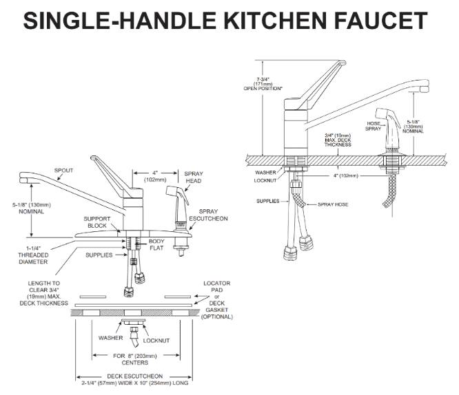 Moen Single Handle Kitchen Faucet