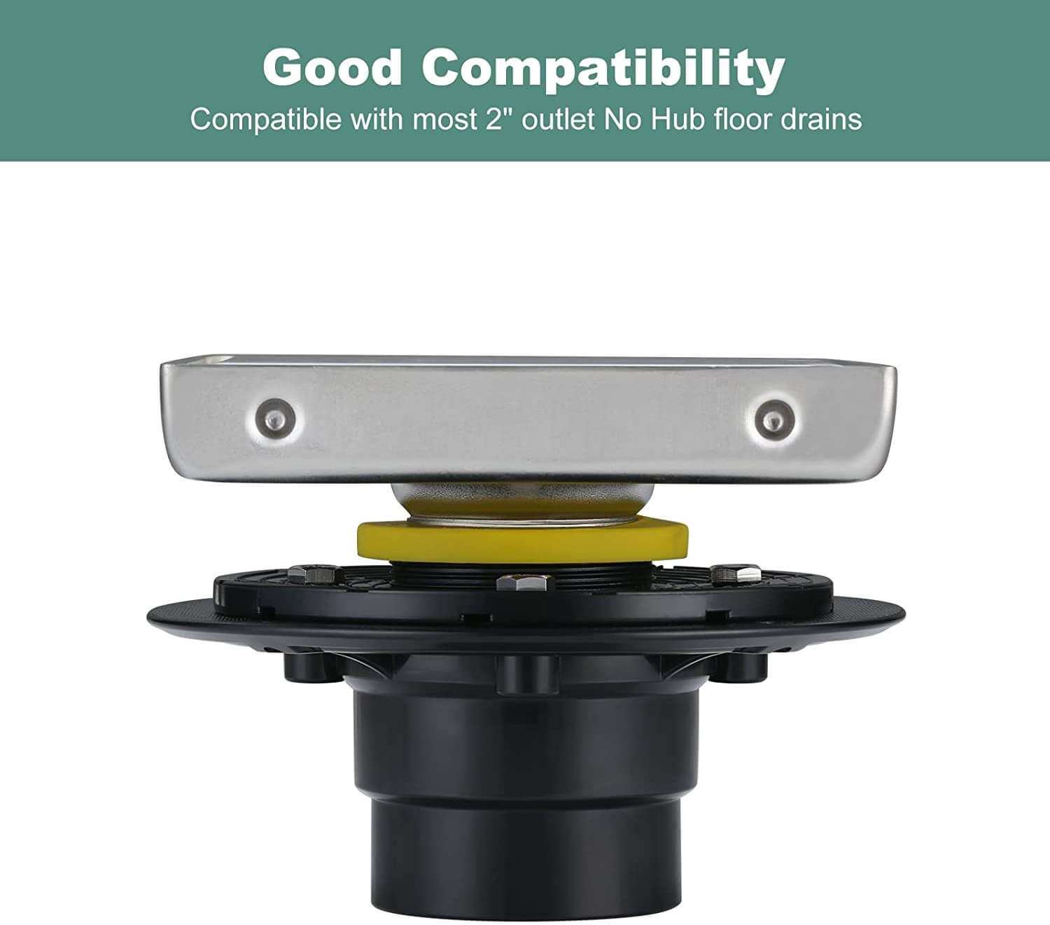 ARCORA 2-Inch ABS Shower Drain Base for Square & Linear Shower Drain ...