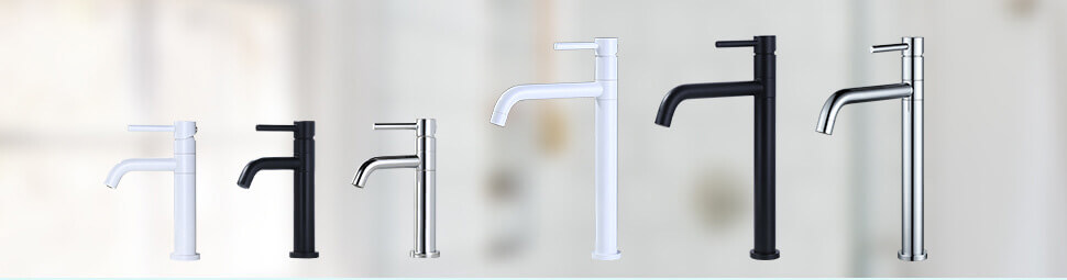 ARCORA Single Handle White Bathroom Vessel Sink Faucet - Single Handle Bathroom Faucets - 6