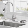 brushed nickel stainless steel glass rinser