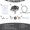 brushed nickel stainless steel glass rinser