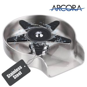 ARCORA Brushed Nickel Stainless Steel Glass Rinser for Kitchen Sink