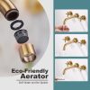 arcora 2 cross handle brushed gold wall mounted bathroom sink faucet 3