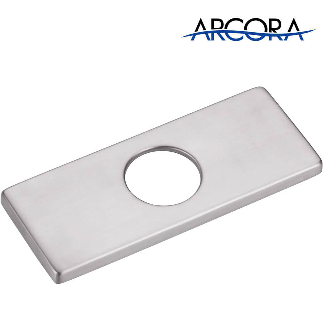 ARCORA Brushed Nickel 6 Inch Faucet Hole Cover Stainless Steel Deck Plate