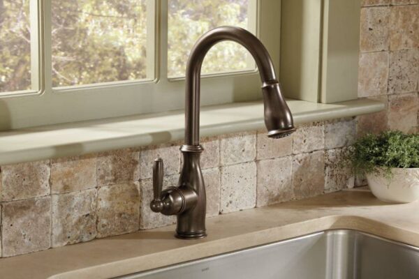 View of Keep Kitchen Aesthetics With Oil Rubbed Bronze Kitchen Faucet | ARCORA ...