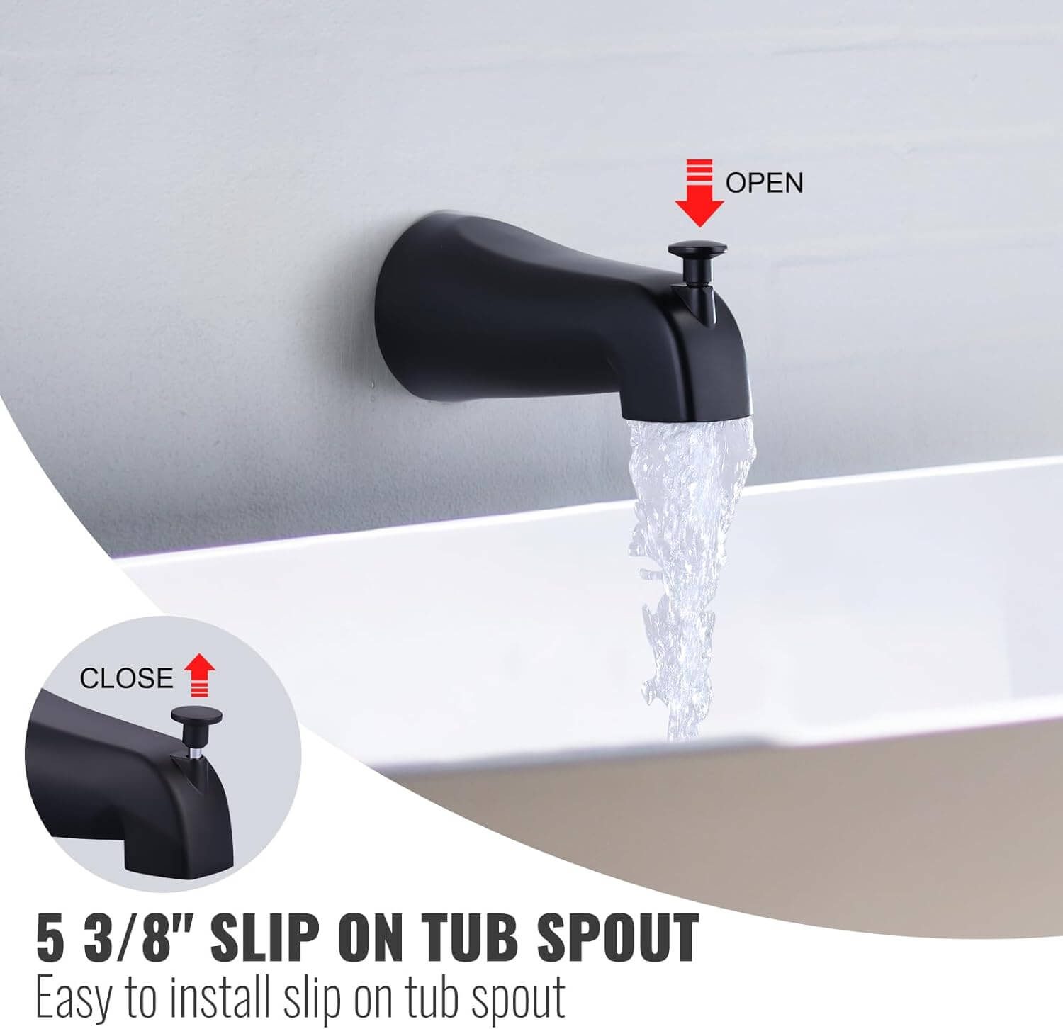 ARCORA Matte Black Shower Trim Kit, Shower Faucet Set With Valve