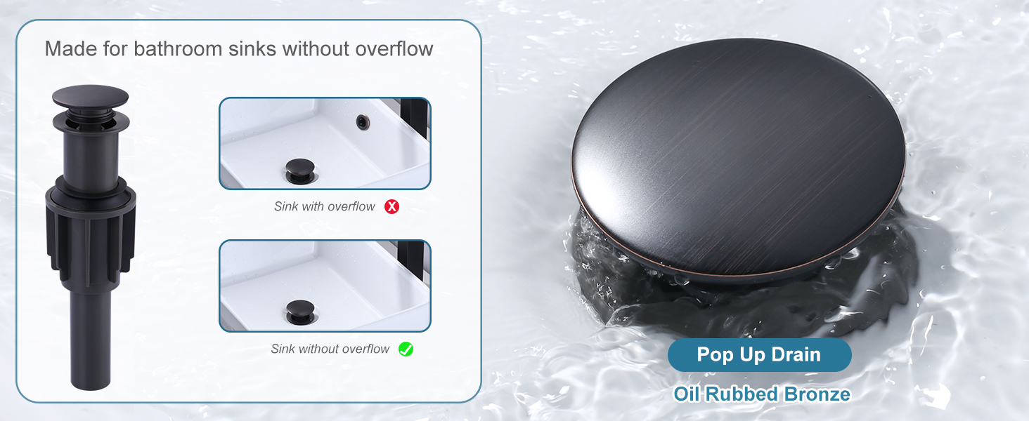 ARCORA Single Handle Matte Black Vessel Sink Faucet with Pop Up Drain and Supply Lines - Hot Bathroom Faucets - 5