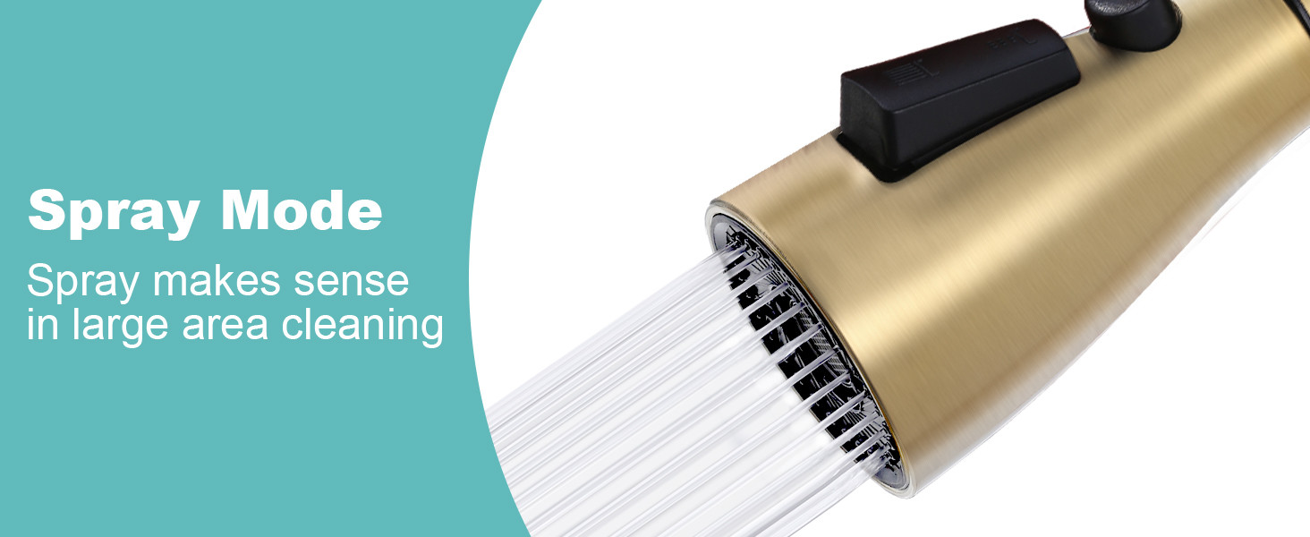 ARCORA 3-Function Brush Gold Kitchen Faucet Spray Head Replacement with 9 Adapters - Faucet Accessories - 4