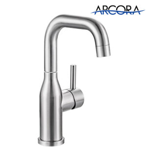 ARCORA  Single Hole Brushed Nickel Bar Sink Faucet with cUPC Supply Lines
