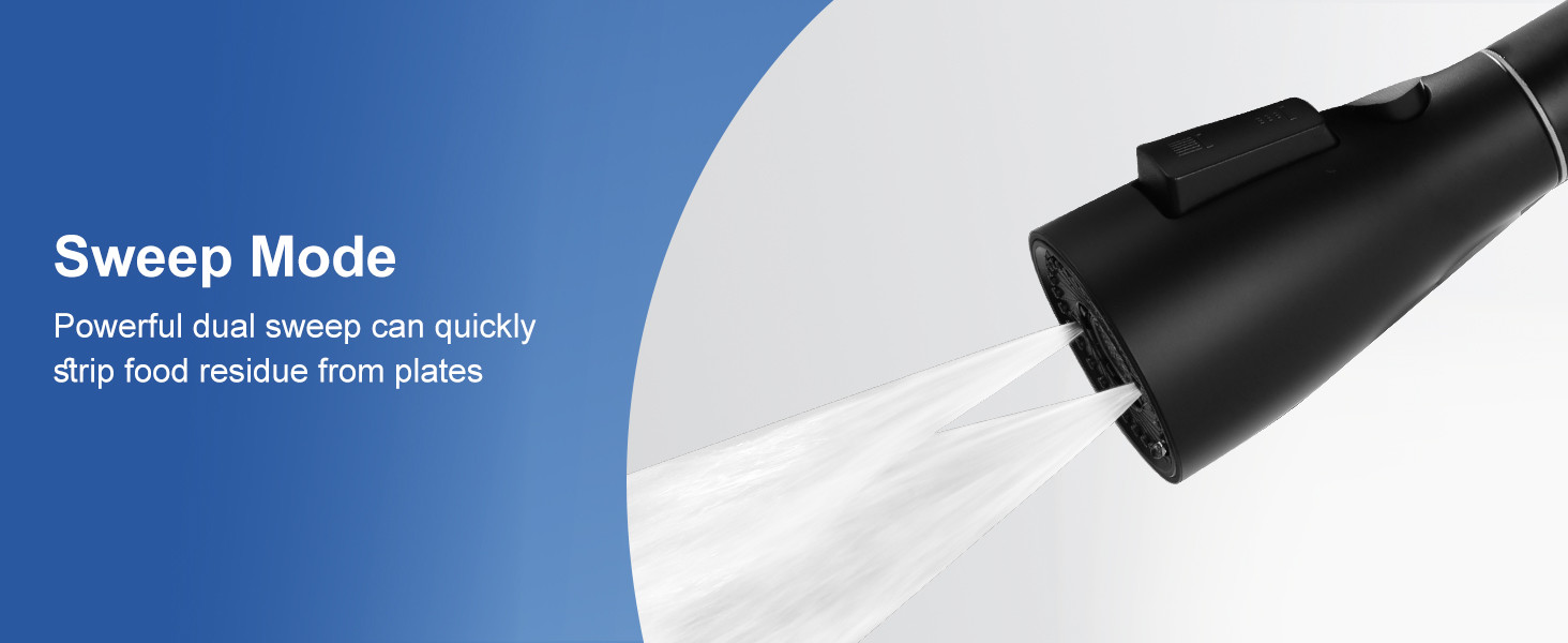 ARCORA 3-Function Matte Black Kitchen Faucet Spray Head Replacement with 9 Adapters - Faucet Accessories - 4